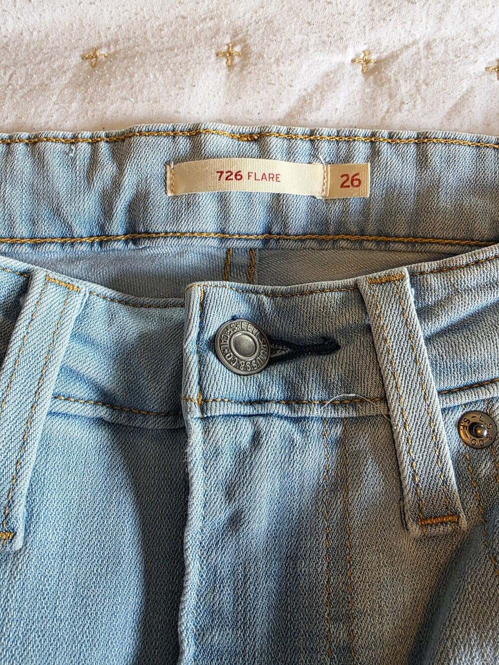 Levi's 726 High-Rise Flare Jeans in Light Wash - Picture 2 of 7